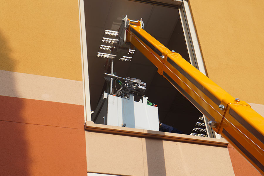 movimentazione piani alti con gru